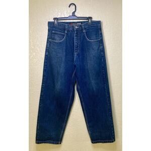 Vintage Y2K South Pole Jeans Mens Size 32x28.5 Baggy Streetwear Dark Wash Denim
